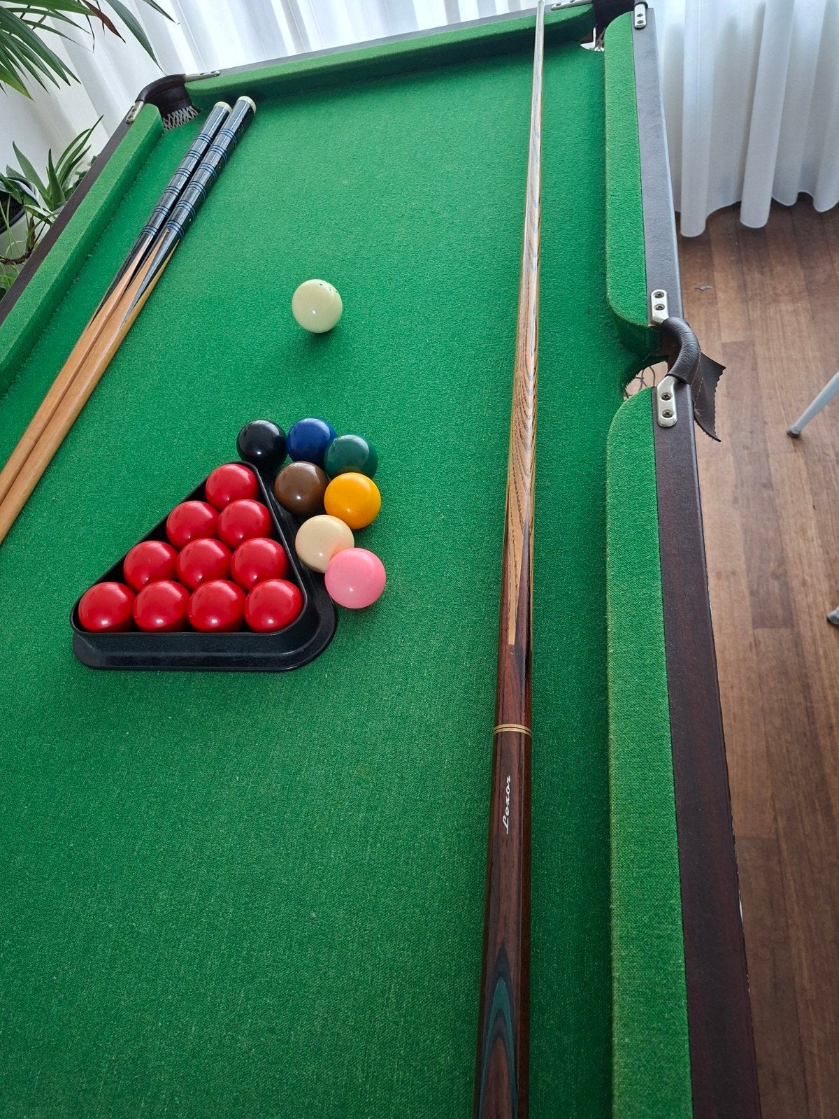 Lexor Snookerkeu 146cm met koffer (zonder sleutel), Ophalen