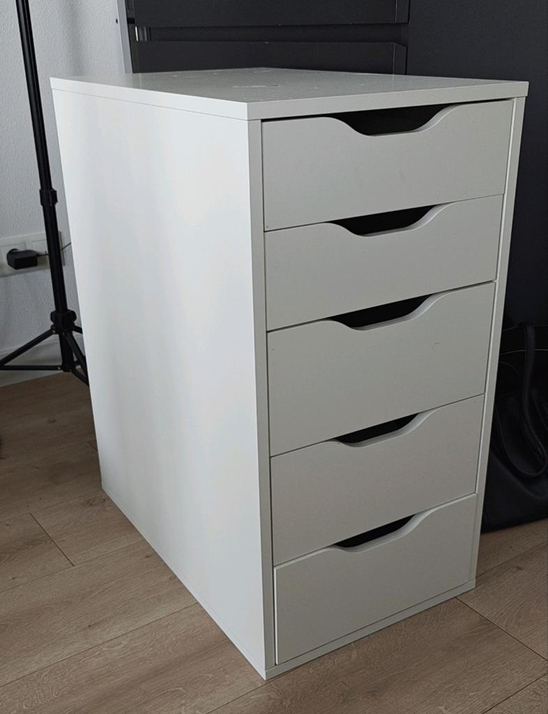 IKEA Alex ladeblok met 5 lades - Wit, Huis en Inrichting, Ophalen, Minder dan 50 cm, 100 tot 150 cm, Zo goed als nieuw