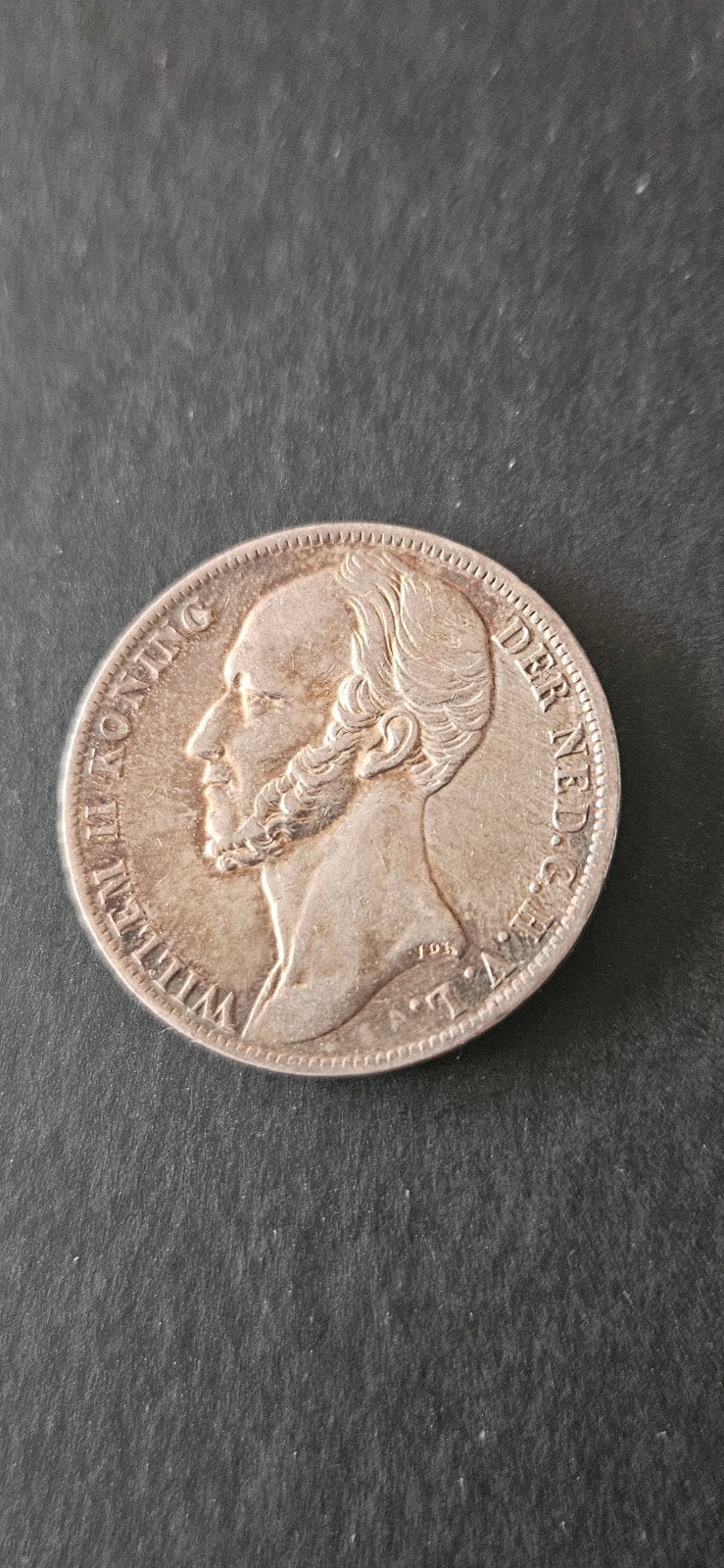 Zilveren gulden 1847 Willem ll mooie patina en kwaliteit, 1 gulden, Zilver, Ophalen of Verzenden, Koning Willem I