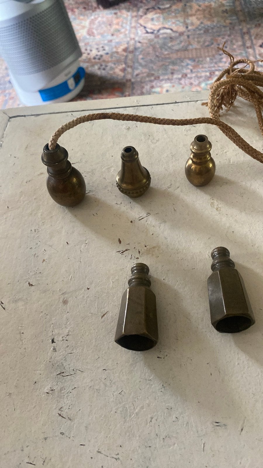 Antieke messing gordijnkoordgewichten, Antiek en Kunst, Antiek | Koper en Brons, Ophalen of Verzenden