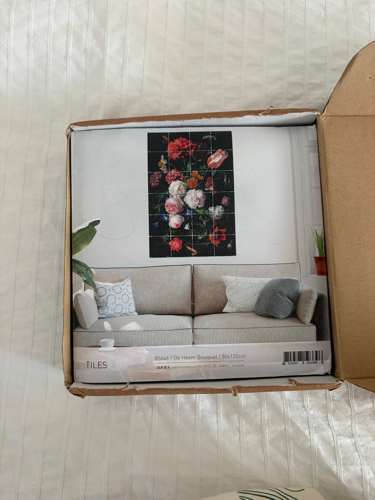 Wanddecoratie Stilleven met bloemen in een vaas 80x120, 120 cm, Meerkleurig, Klassiek, Ophalen of Verzenden