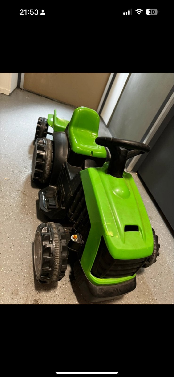 Groene elektrische Tractor voor Kinderen, Ophalen, Gebruikt, Trapvoertuig
