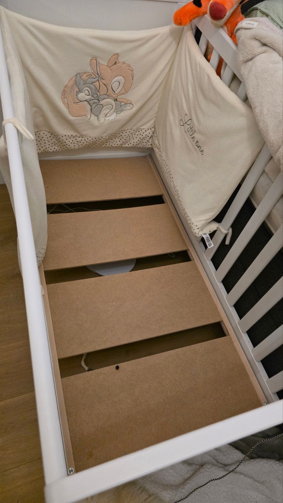 Wit ledikant met Pretura Matras 60x120, Ophalen, Zo goed als nieuw, Ledikant