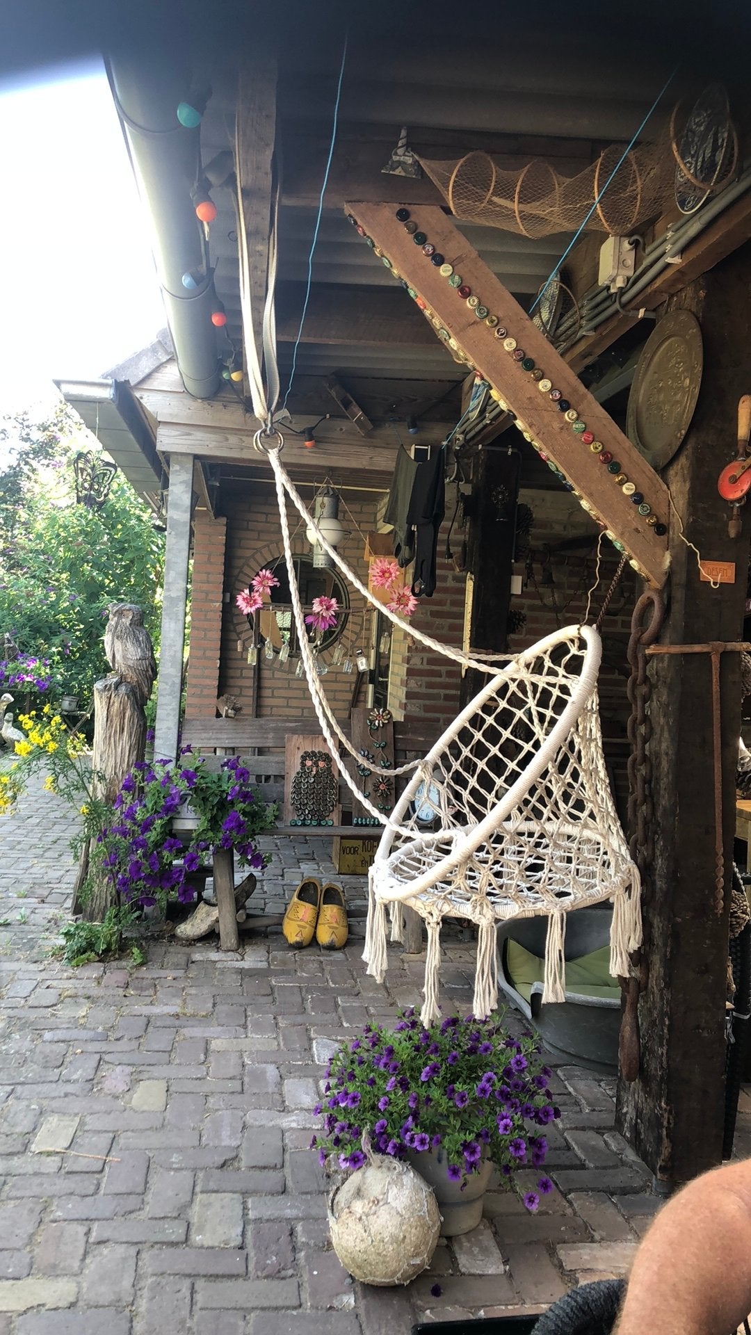 Schommel hang stoel, Tuin en Terras, Hangmatten, Ophalen, Zo goed als nieuw, Inklapbaar