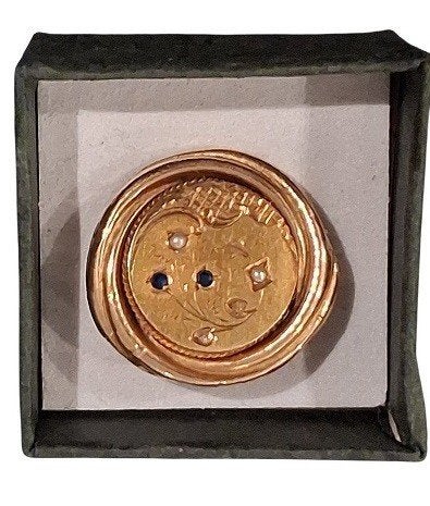 18 Karaat gouden brochespeldje., Sieraden, Tassen en Uiterlijk, Broches, Minder dan 4 cm, Ophalen of Verzenden, Zo goed als nieuw