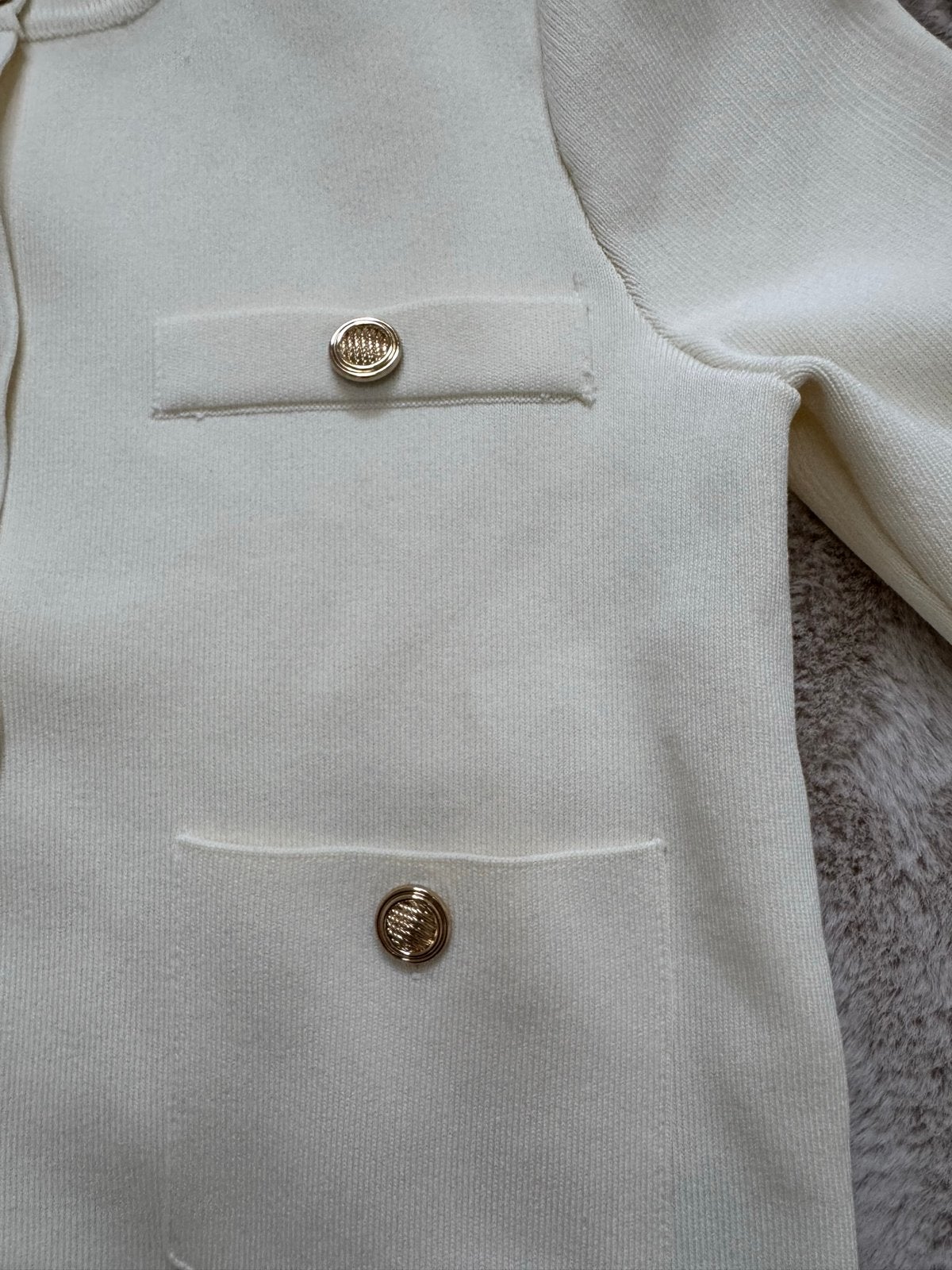 Zara Gebreid Vest met Gouden Knopen - Maat M, Ophalen of Verzenden, Zo goed als nieuw, Maat 38/40 (M), Beige