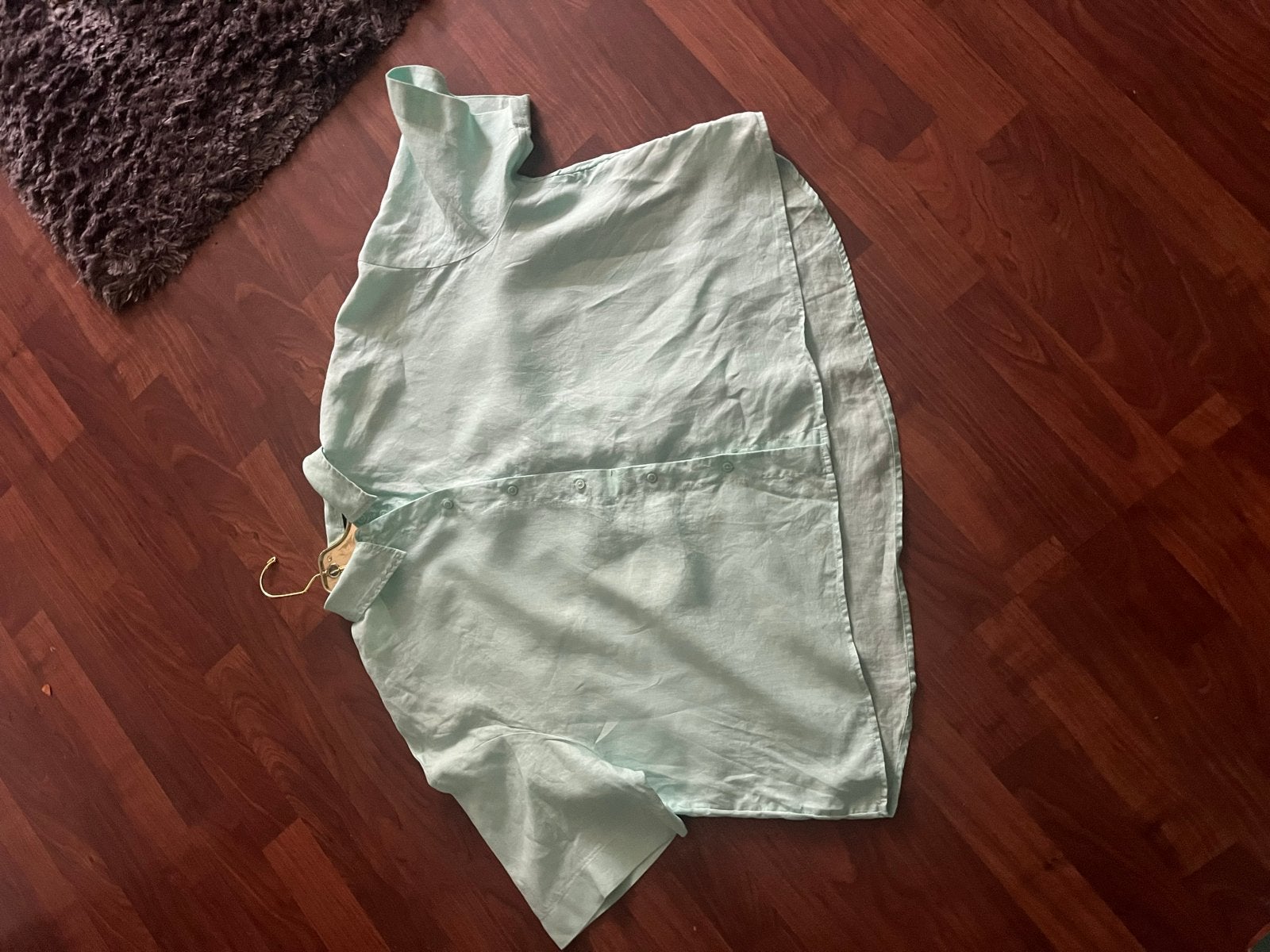 C&A 100% Linnen Blouse Maat 44,light mint, Maat 42/44 (L), Ophalen of Verzenden, Zo goed als nieuw, Korte mouw