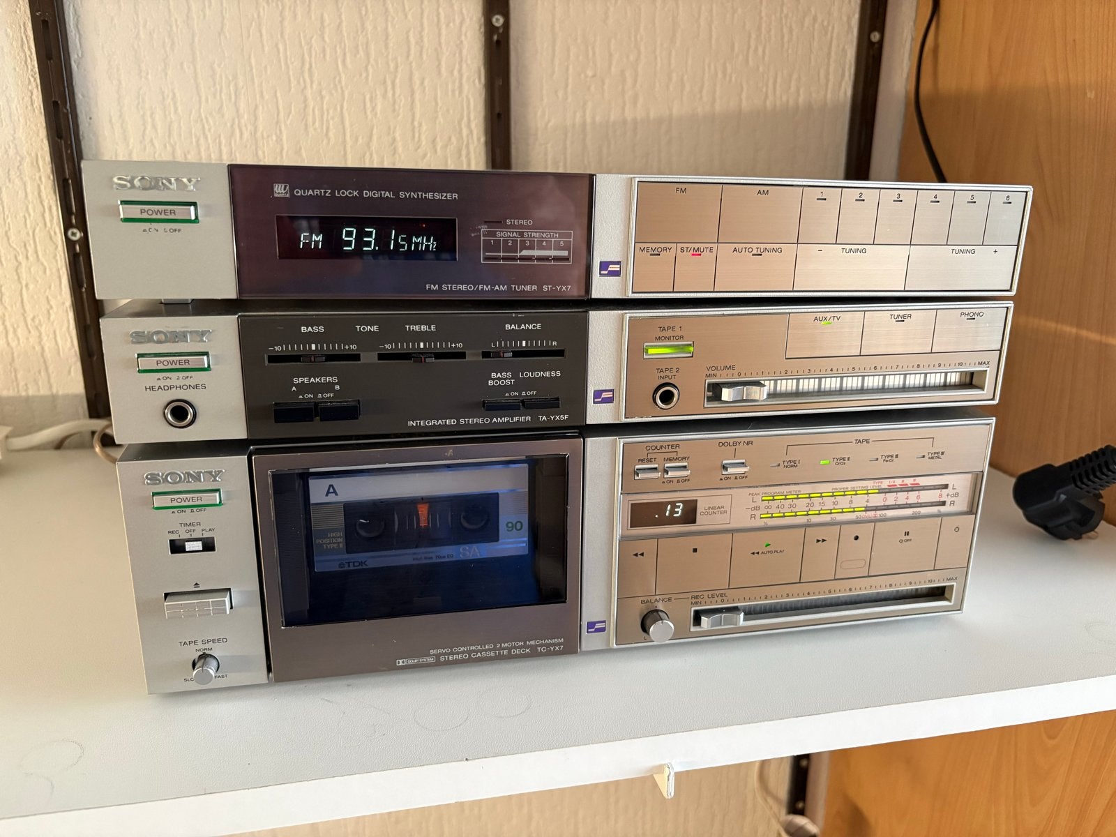 Vintage Sony StereoSet, zeer nette staat, Ophalen, Tuner of Radio, Losse componenten, Zo goed als nieuw