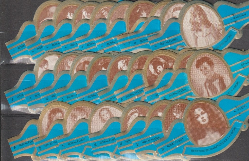 reeks 607   schilders   1-24 sigarenbanden, Verzamelen, Ophalen of Verzenden, Zo goed als nieuw, Sigarenbandjes