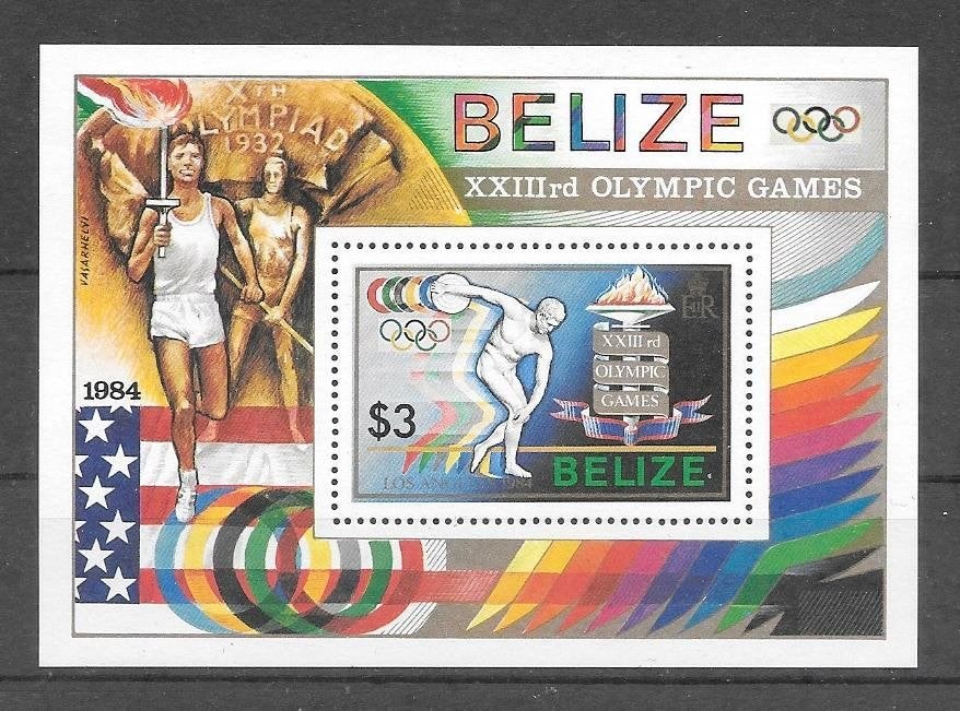 Belize 1984 Olympische Spelen, Verzenden, Postfris, Midden-Amerika