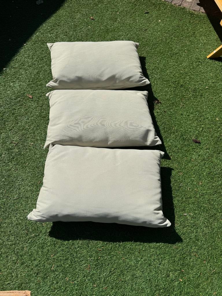 IKEA Tuinkussens 60x40 cm - 3 stuks - hallo, Ophalen, Gebruikt, Beige, Rechthoekig