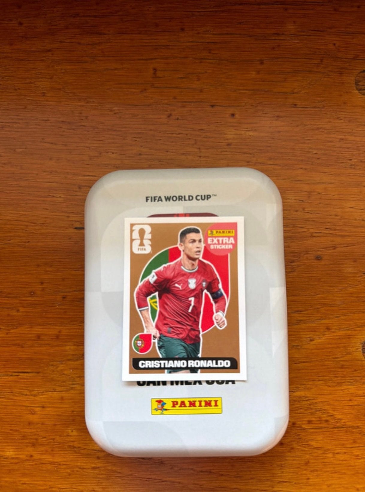 Cristiano Ronaldo bronze extra sticker, Ophalen of Verzenden, Zo goed als nieuw