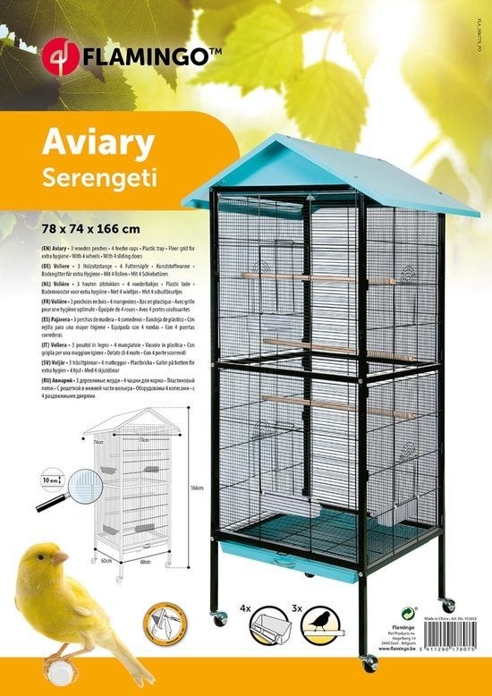Grote Vogelkooi Voliere kan alle vogels in, Ophalen, Zo goed als nieuw, Metaal, Vogelkooi