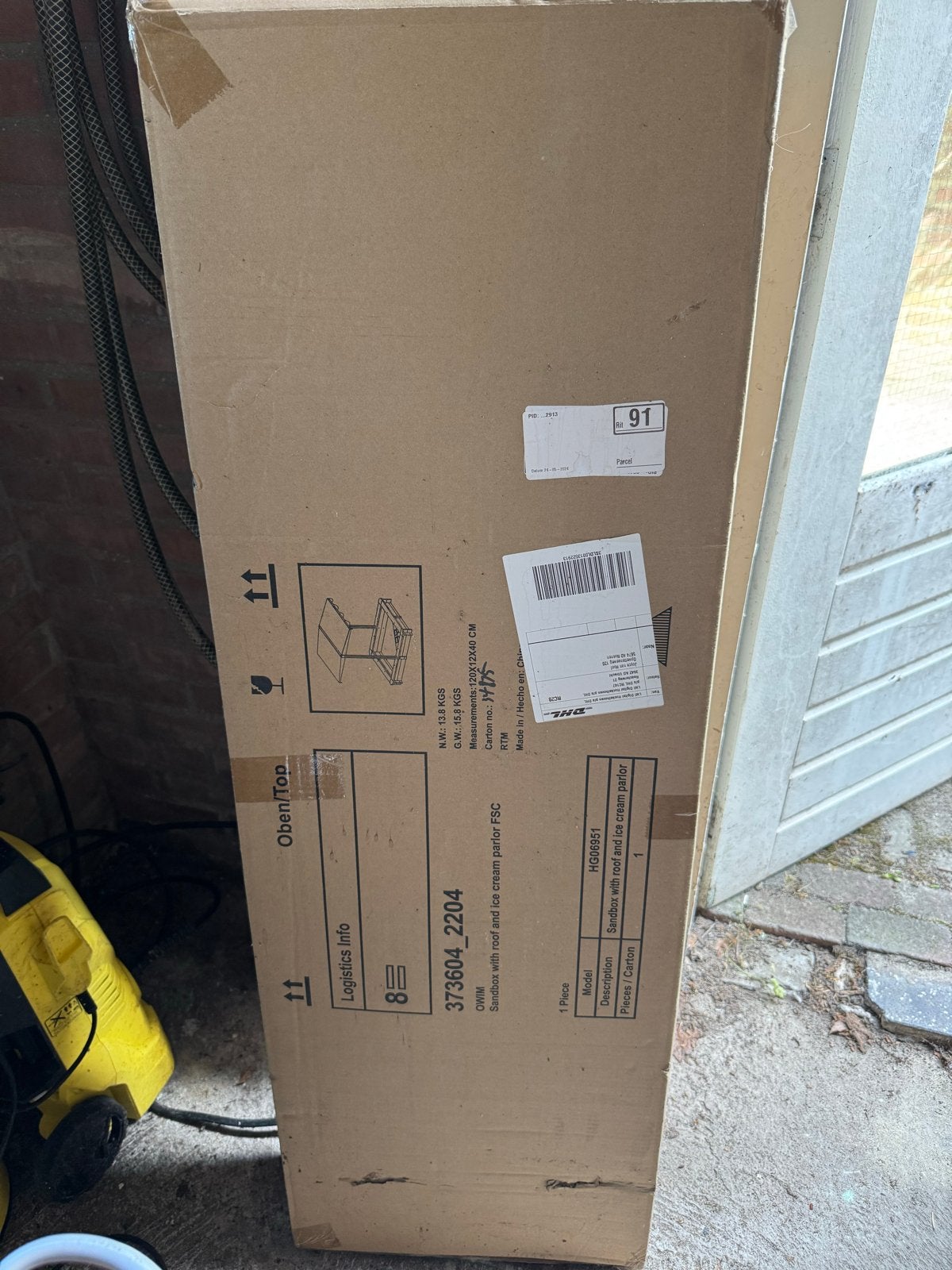 Houten zandbak met dak & ijssalon – Playtive – nieuw in doos, Ophalen, Nieuw