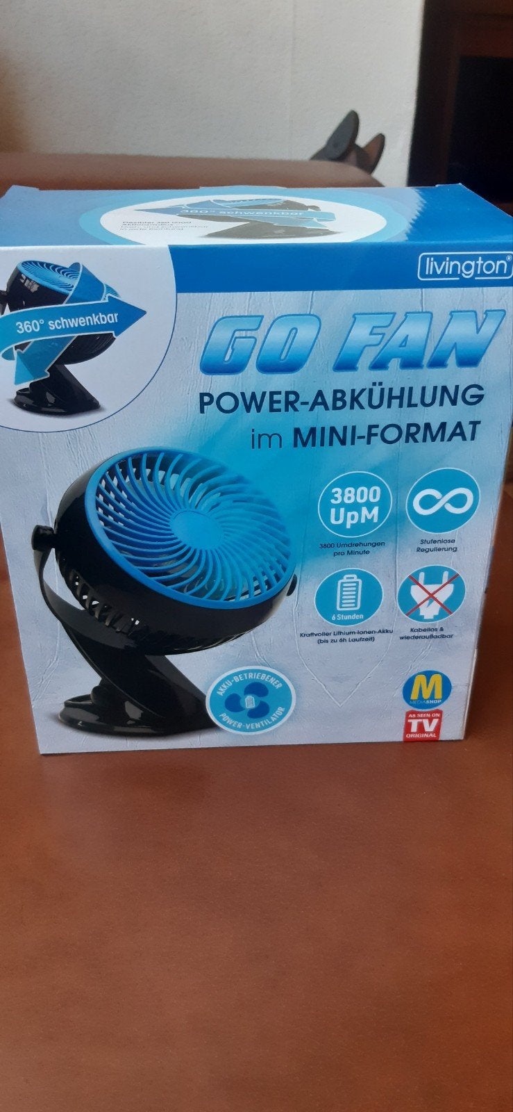 Ventilator. Livington Go Fan, Ophalen of Verzenden, Tafelventilator