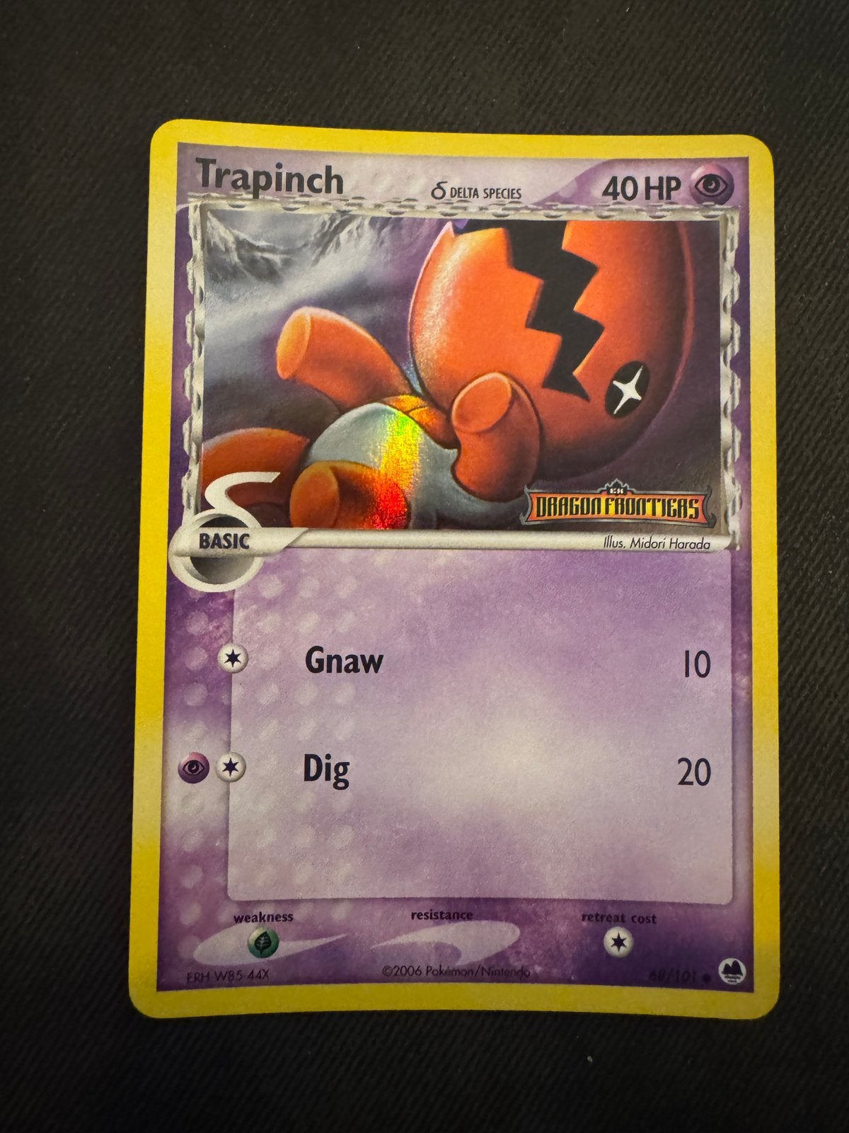 Trapinch 68/101 reverse holo Dragon Frontiers Pokemon kaart, Verzenden, Zo goed als nieuw