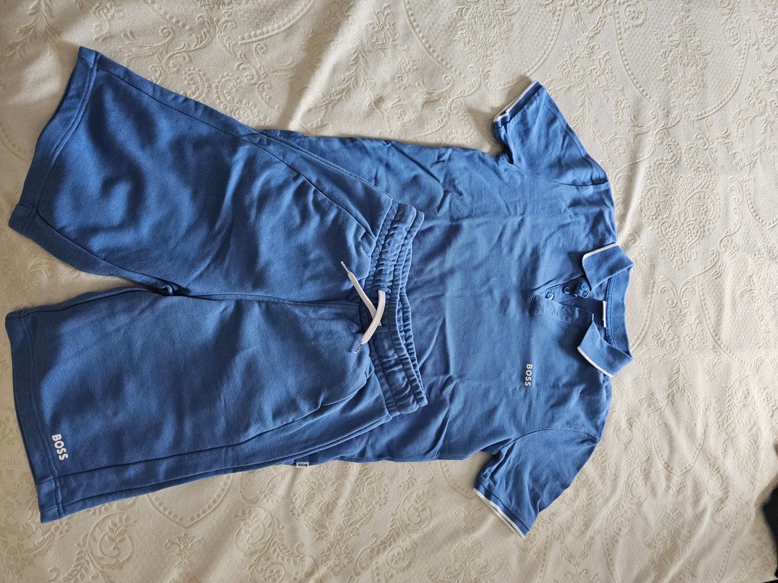 BOSS jongens set: polo en korte broek, Ophalen, Gebruikt, Overige maten