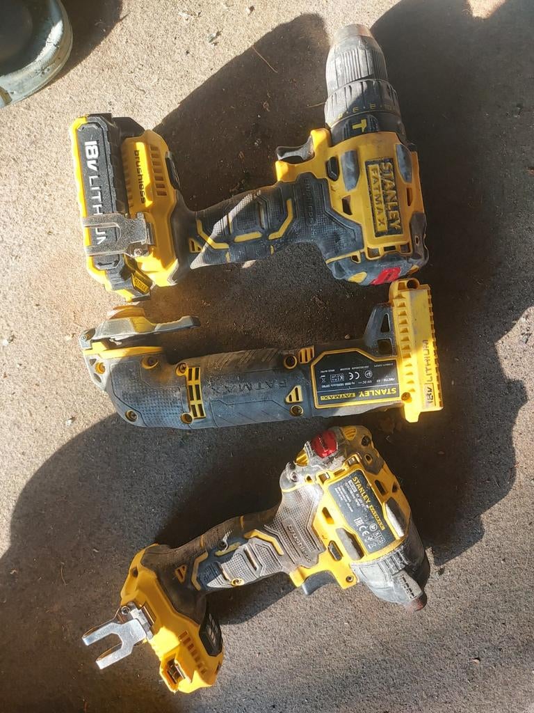 Stanley Fatmax Set: Fijnzaag, Slagschroevendraaier, Accutol, Gebruikt, Variabele snelheid, Ophalen of Verzenden, Boor- en Schroefmachine