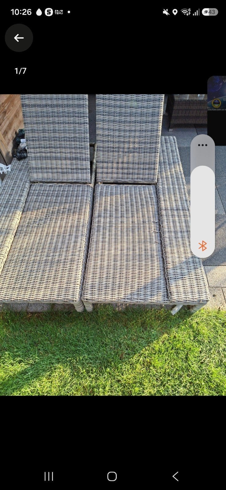 2 verstelbare ligbedden van wicker, Ophalen of Verzenden, Gebruikt, Wicker, Verstelbaar