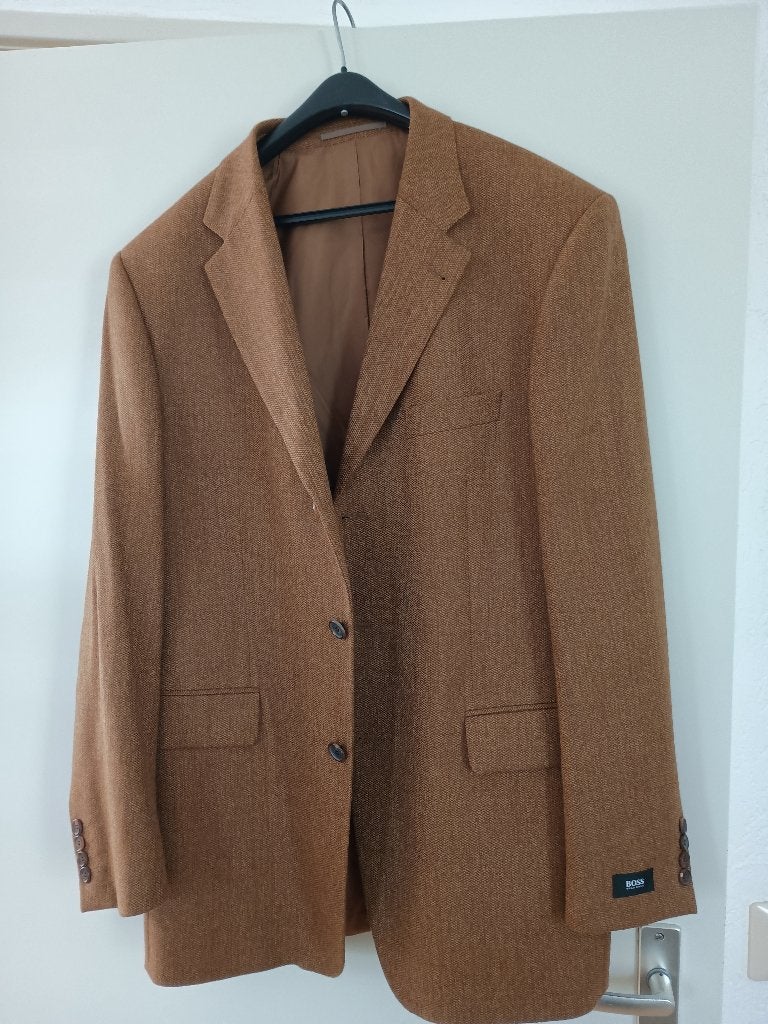 Heren Confectie Colbert, Maat 52/54 (L), Bruin, Ophalen of Verzenden, Hugo Boss