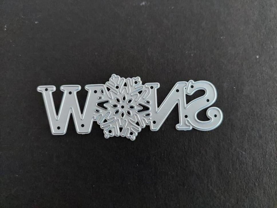 Snijmal tekst snow - NU € 2,!, Ophalen of Verzenden, Nieuw, Overige thema's, Pons of Mal