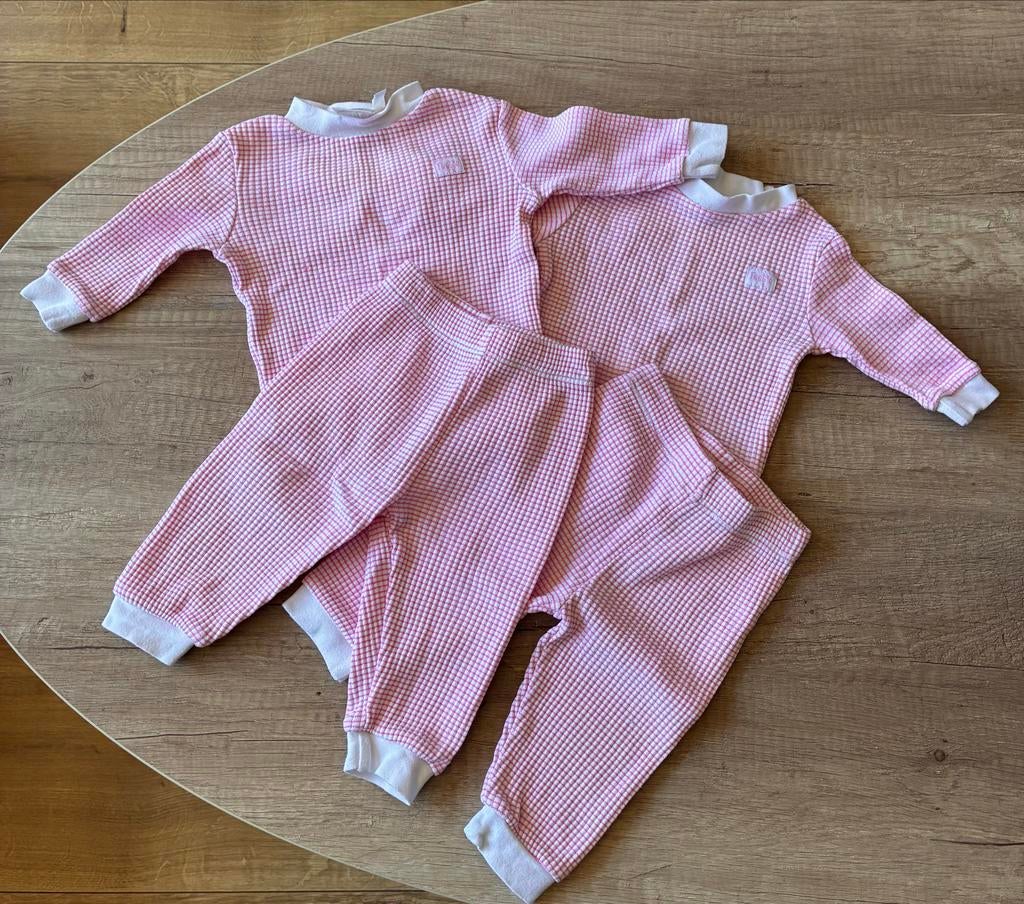 2x Roze Feetje Wafel Pyjama Maat 62, Ophalen of Verzenden, Zo goed als nieuw, Meisje, Nacht- of Onderkleding