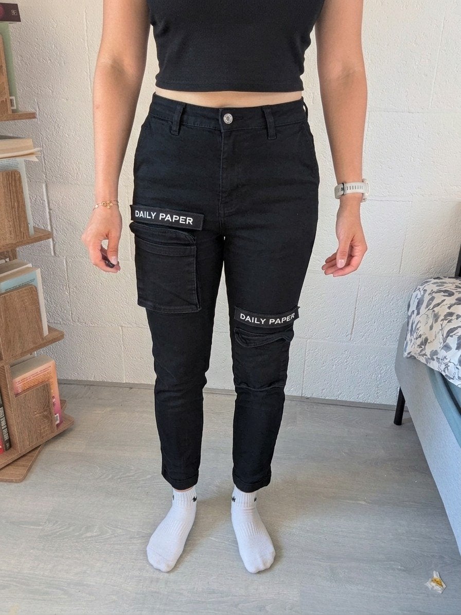 Nette zwarte Daily Paper broek maat S, Zwart, Daily Paper, Ophalen of Verzenden, Maat 36 (S)