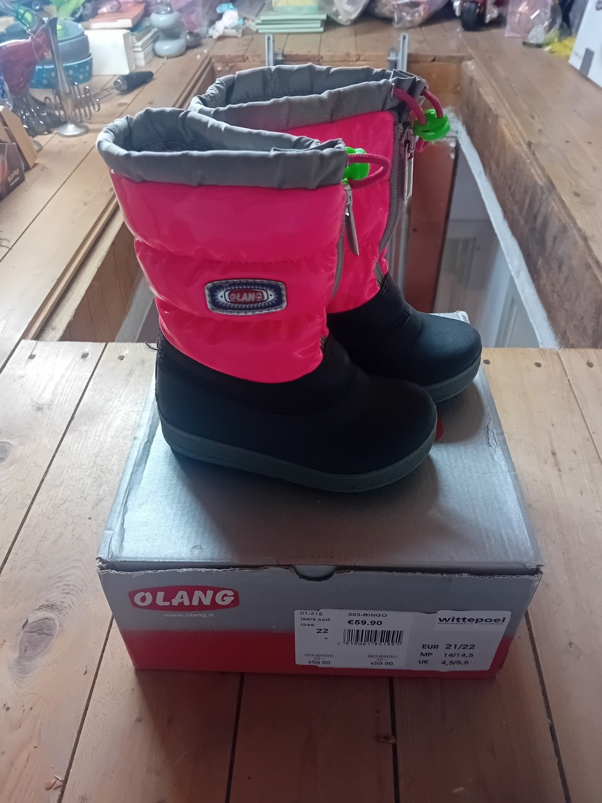 Olang kinder snowboots roze maat 22, Ophalen, Nieuw, Olang, Meisje