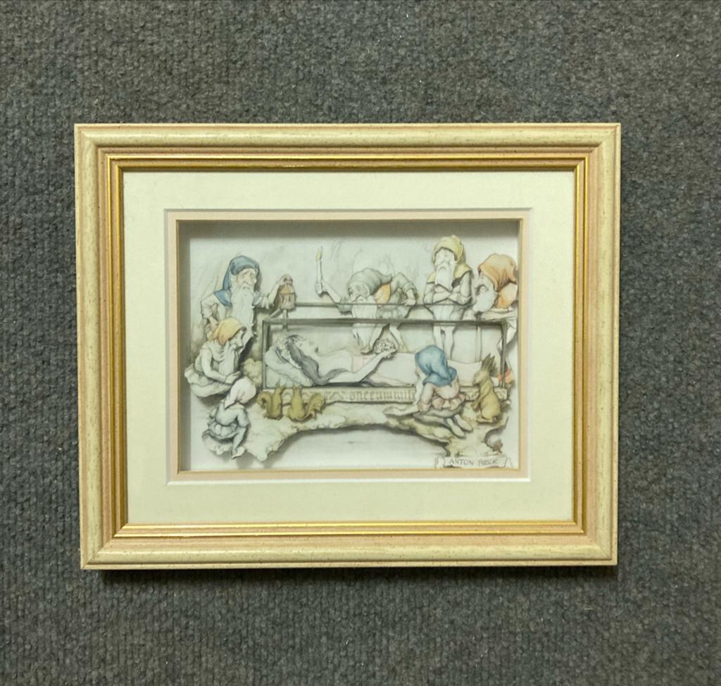 Anton Pieck 3D-kunstwerk: Sneeuwwitje en de zeven dwergen, Antiek en Kunst, Ophalen of Verzenden