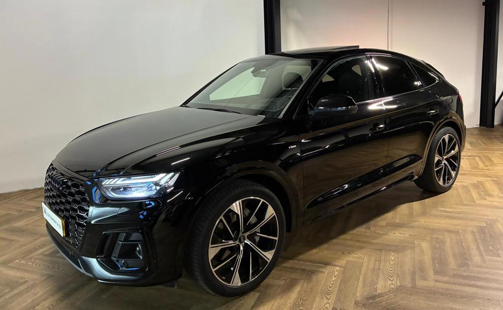 Audi Q5 Sportback 55 TFSI e S edition Competition PANO KEYLE, Auto's, Audi, Automaat, Zwart, 4 cilinders, Zwart
