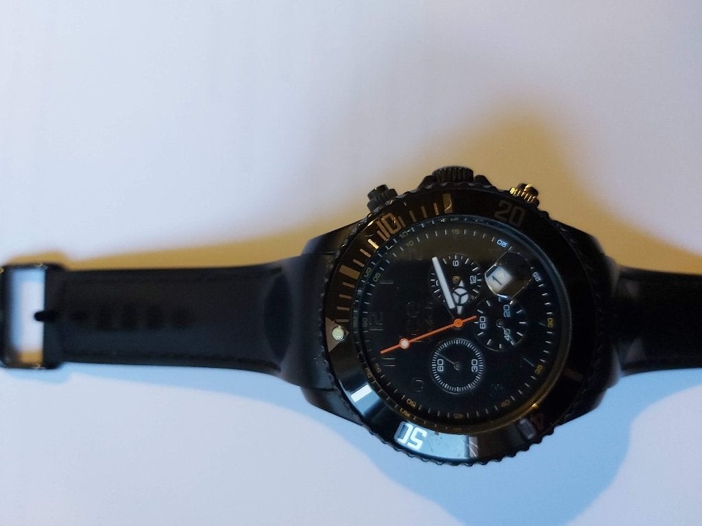 ICE Watch horloge zwart stainless steel 44 mm chronograaf, Ophalen of Verzenden, Zo goed als nieuw, Polshorloge, Overige merken