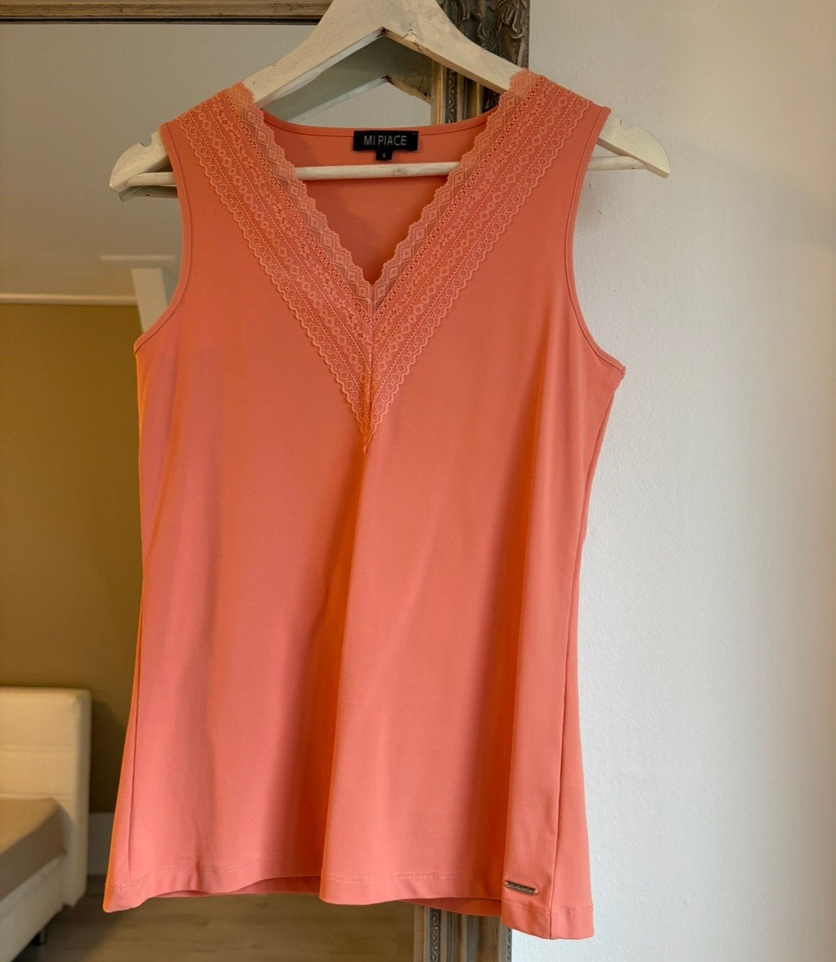 Mi Piace travelstof top met kant maat S, Kleding | Dames, Tops, Verzenden, Nieuw, Maat 36 (S), Overige kleuren