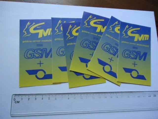 sticker Oud GVM BUS autobus ov gsm doetinchem, Verzenden, Zo goed als nieuw, Bedrijf of Vereniging
