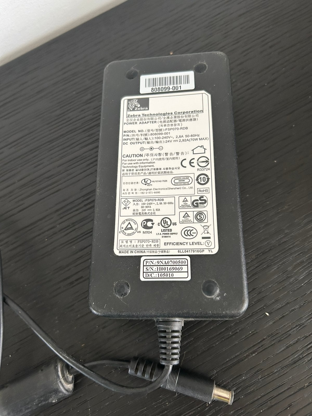 Zebra. Power Supply Oplader., Computers en Software, Ophalen of Verzenden, Gebruikt