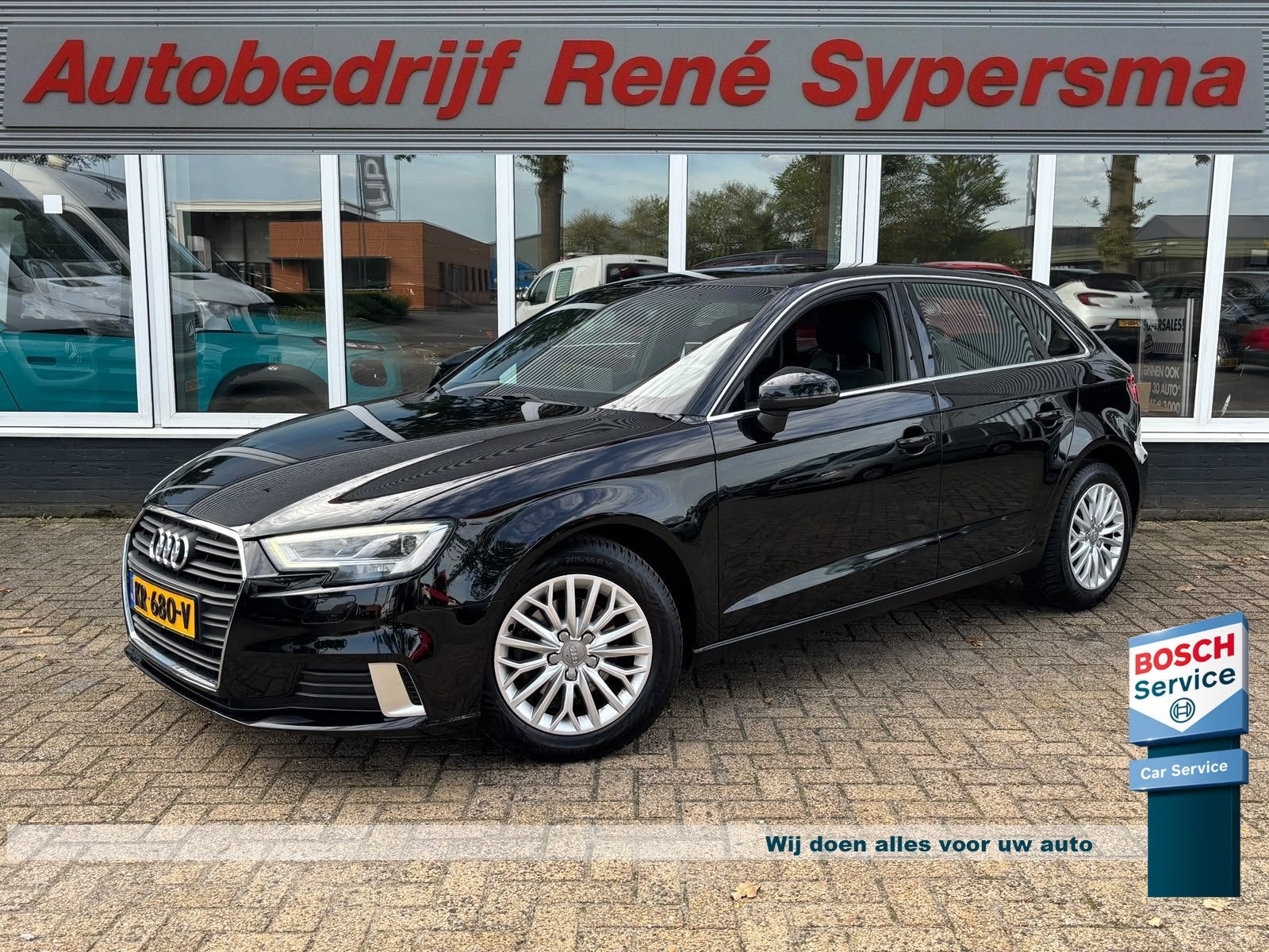 Audi A3 Sportback 1.0 TFSI Sport Lease Edition | Sportstoele, Auto's, Voorwielaandrijving, Dealer onderhouden, Stof, Zwart