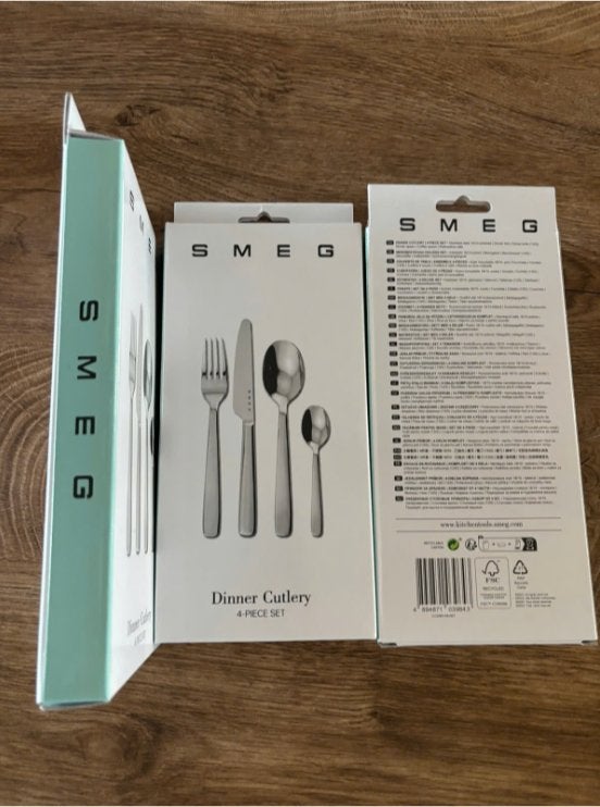 SMEG 4 delig bestekset NIEUW 3x, Verzenden, Nieuw, Rvs of Chroom, Bestekset