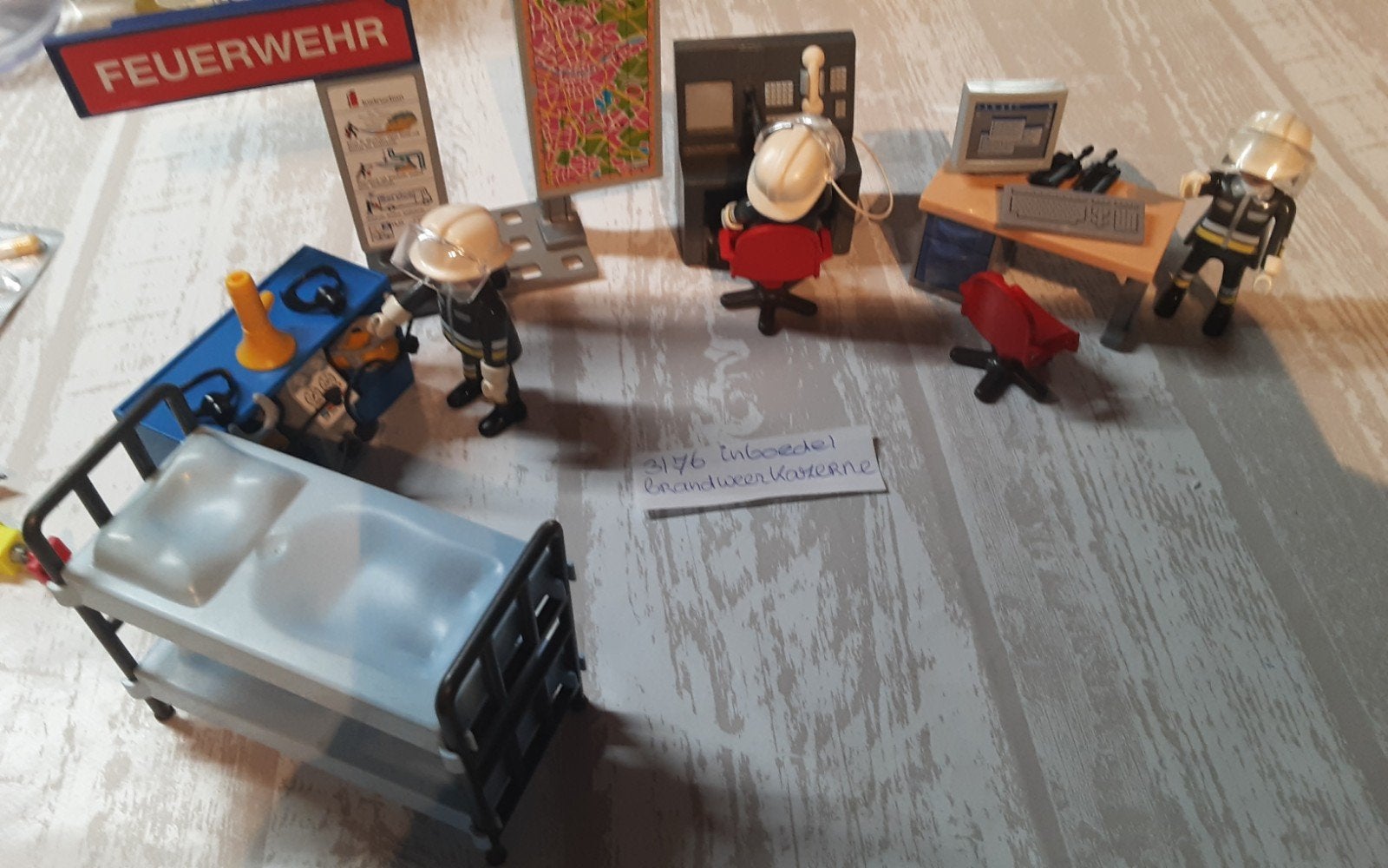 3176 inboedel brandweerkazerne, Kinderen en Baby's, Speelgoed | Playmobil, Ophalen of Verzenden, Zo goed als nieuw