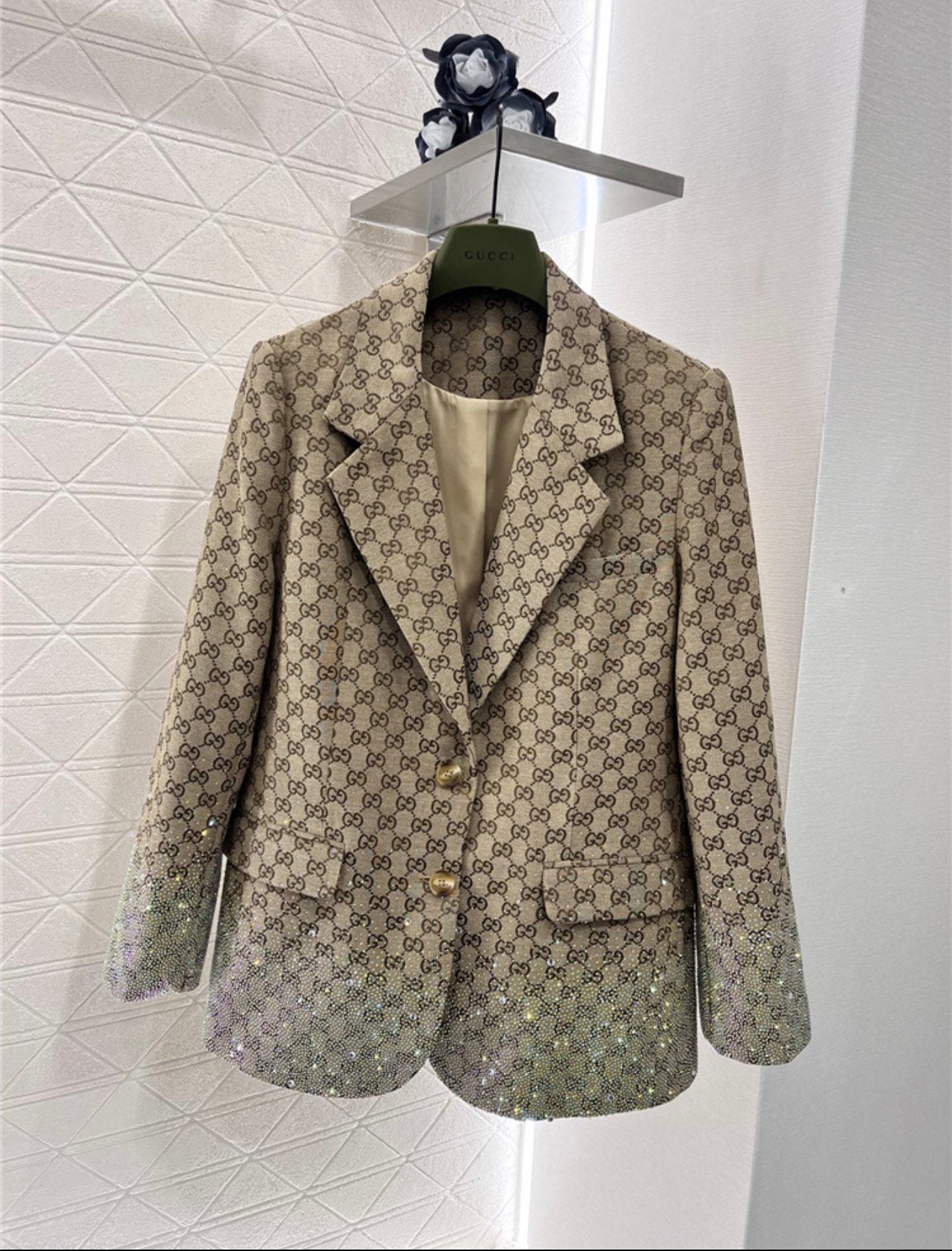 Gucci blazer/broekje set, Kleding | Dames, Verzenden, Nieuw, Maat 38/40 (M), Zwart