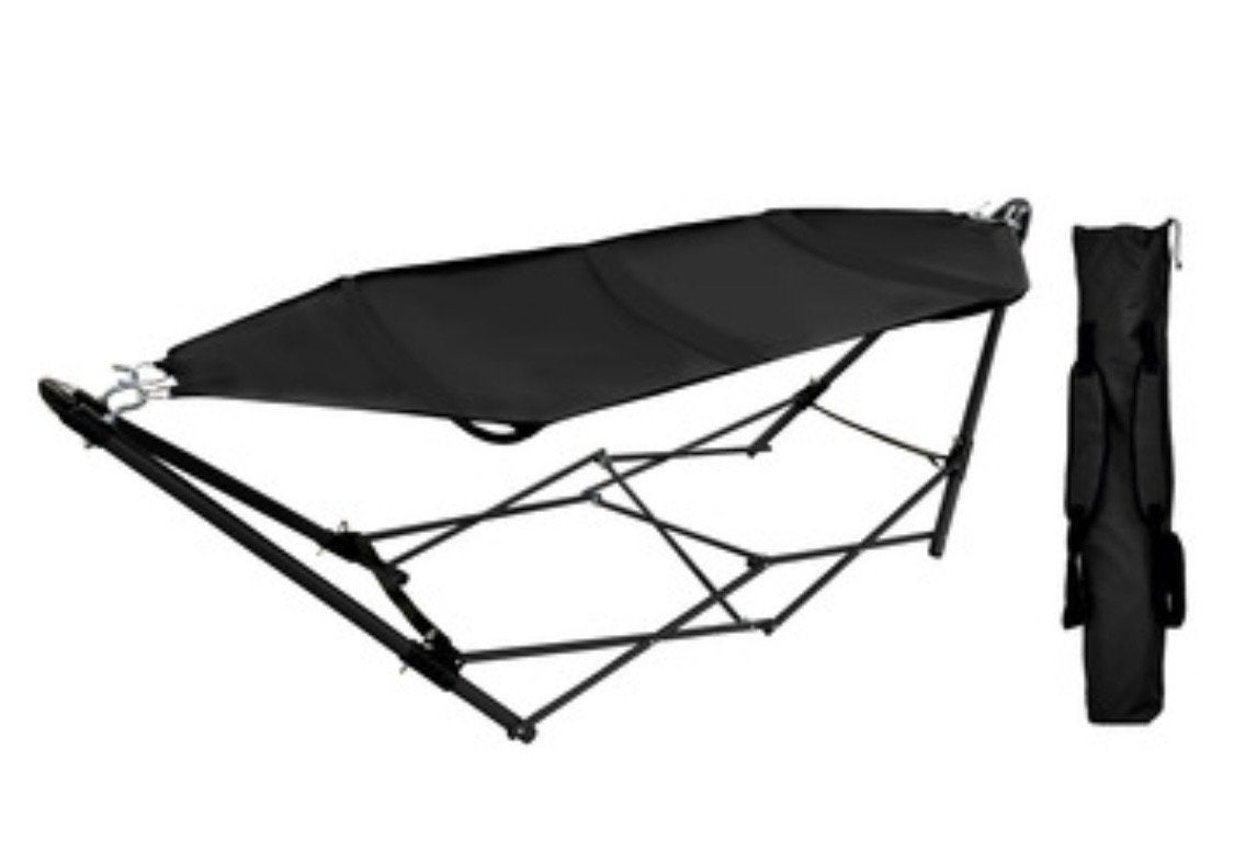 Nieuwe Opvouwbare Hangmat met Standaard en Zonnescherm, Ophalen, Binnen, Nieuw, Met standaard