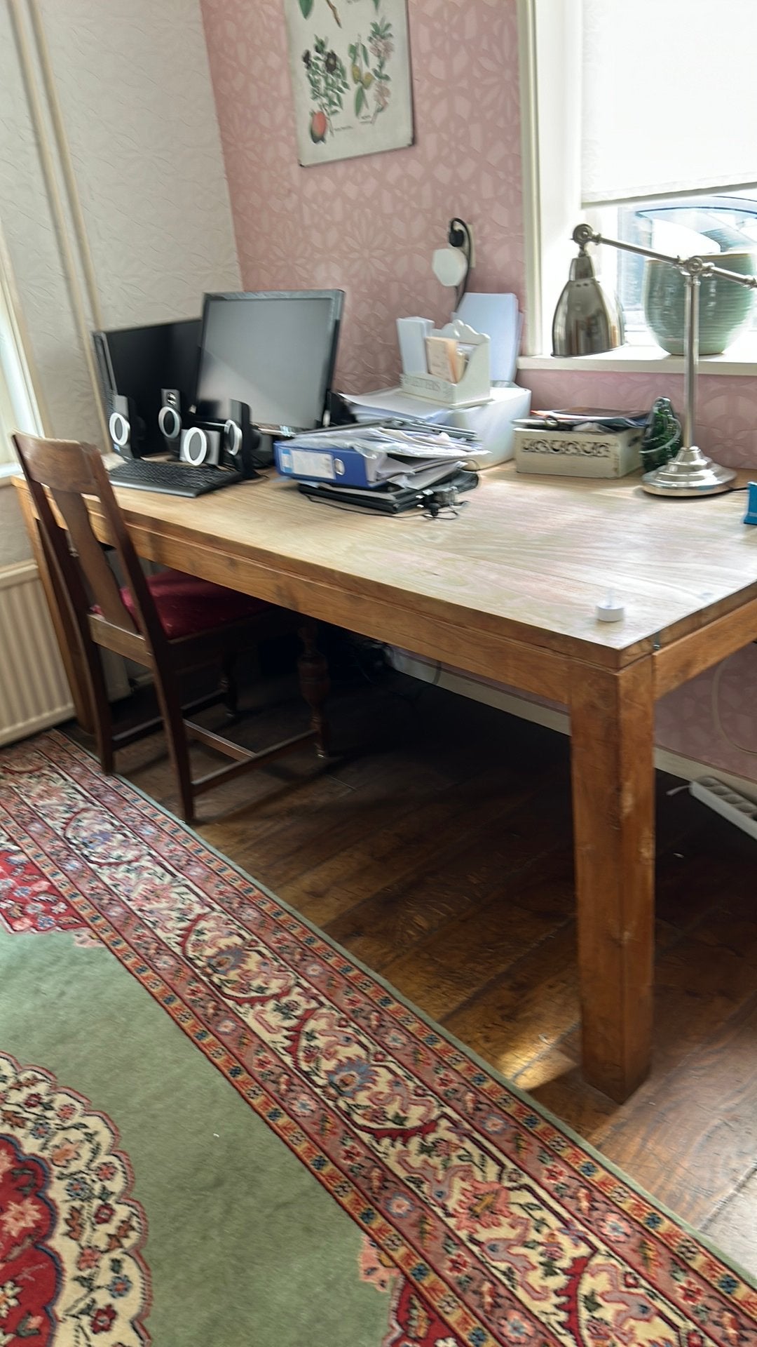 Teak eettafel, Huis en Inrichting, Ophalen, Gebruikt, Teakhout, 200 cm of meer