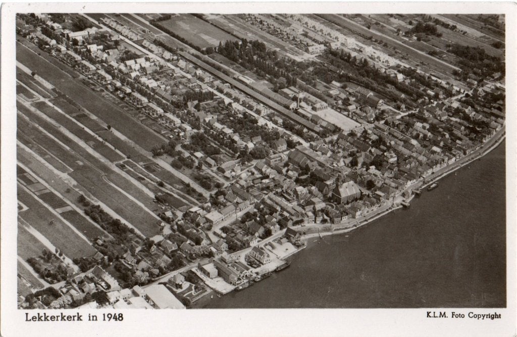 Lekkerkerk, Luchtfoto uit 1948. 7076, Verzenden, 1940 tot 1960, Ongelopen, Zuid-Holland