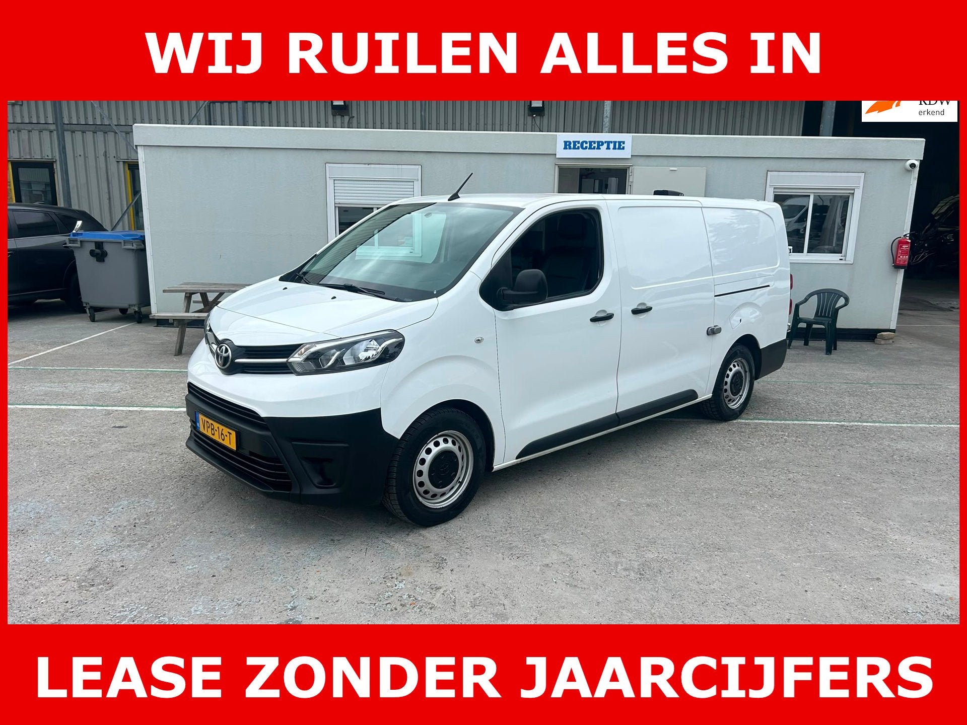 Toyota PROACE Worker 2.0 D-4D long kast inrichting, Dealer onderhouden, Stof, Gebruikt, Euro 6