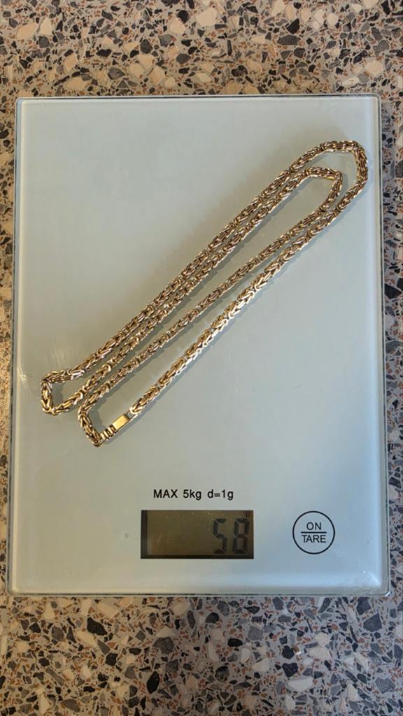 Gouden Koningsketting 585 (14K) - 58g, Ophalen of Verzenden, Zo goed als nieuw, Goud, Goud
