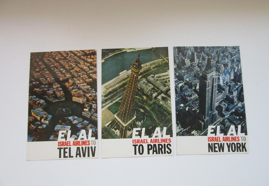 ELAL ansichtkaarten Israel Airlines, Verzamelen, Luchtvaart en Vliegtuigspotten, Verzenden, Nieuw, Kaart, Foto of Prent