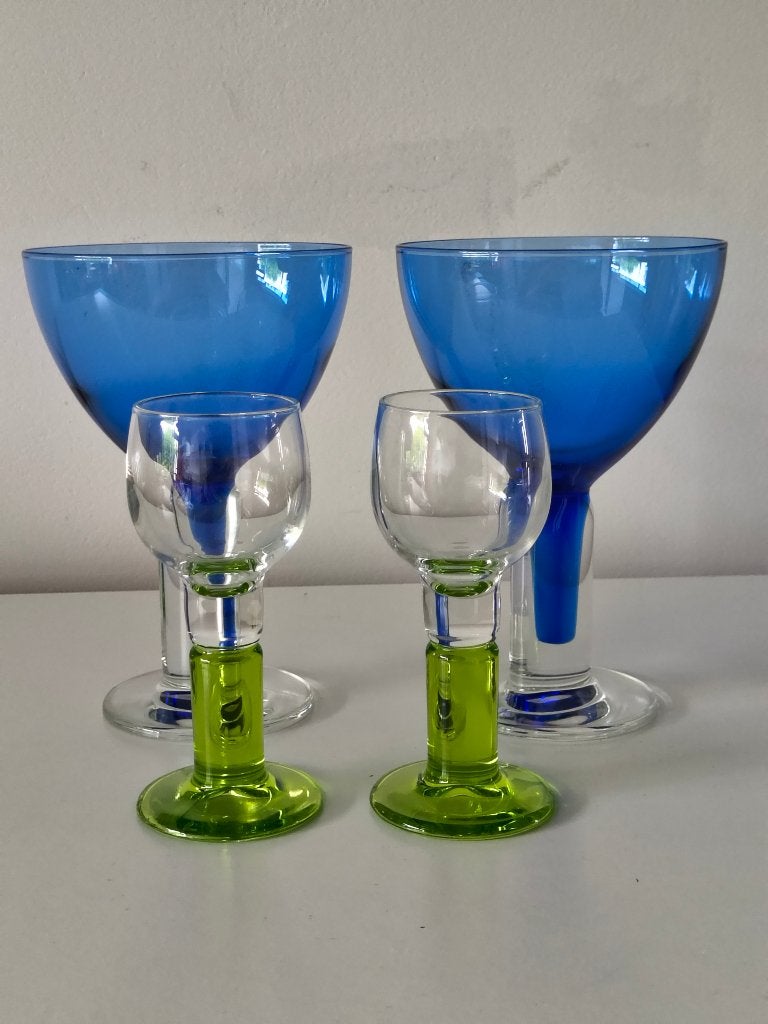 Authentieke vintage glazen van Bormioli Rocco, Verzenden, Zo goed als nieuw, Overige typen