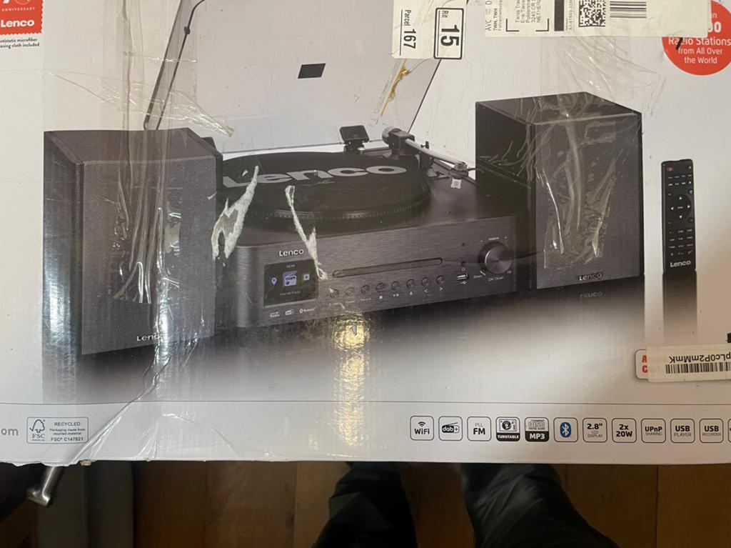 Lenco MC 460 BK Platenspeler met speakers, Ophalen of Verzenden, Zo goed als nieuw, Platenspeler, Overige merken