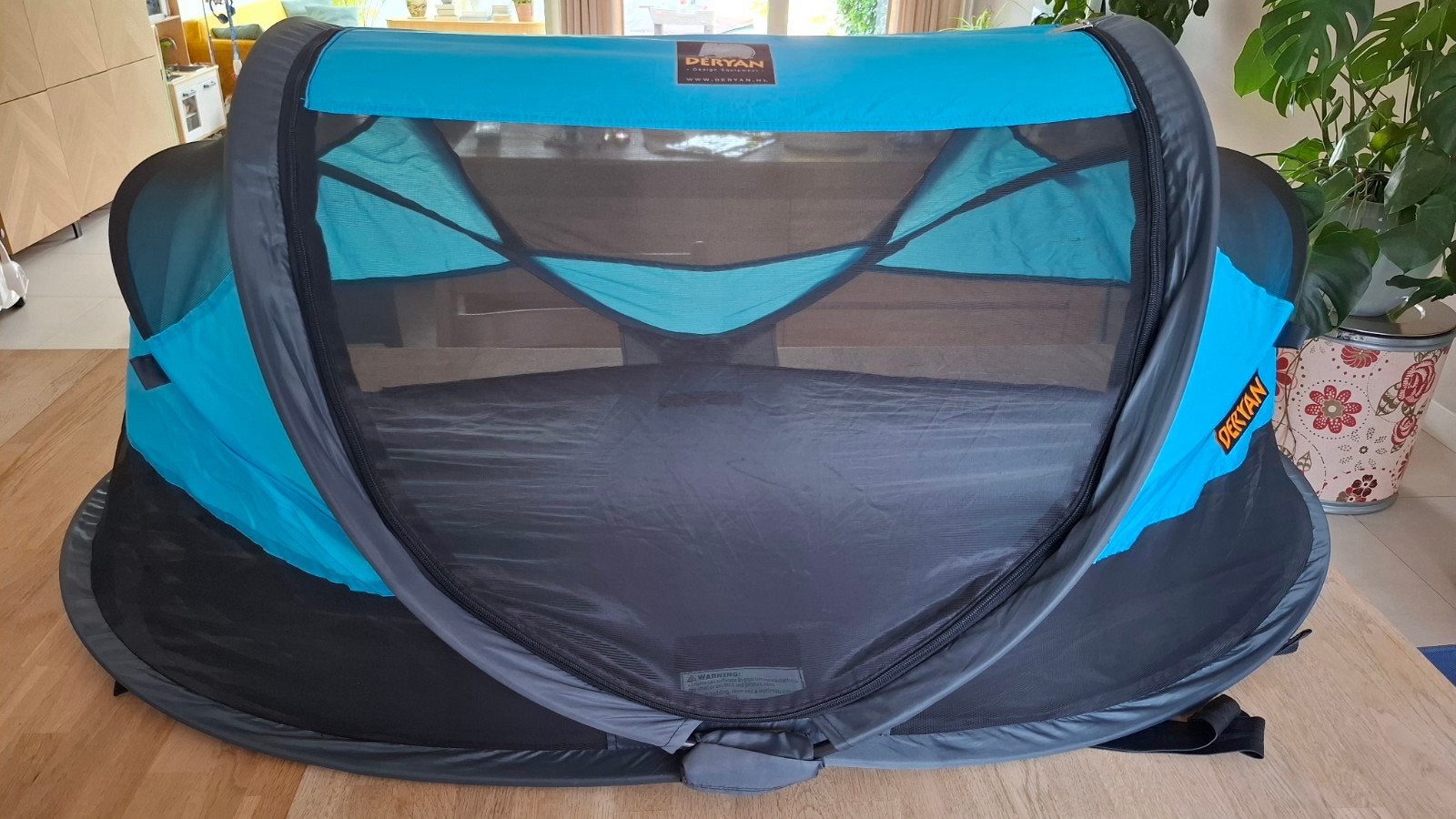 Deryan baby Luxe Reisbedje/tent - Blauw, Ophalen