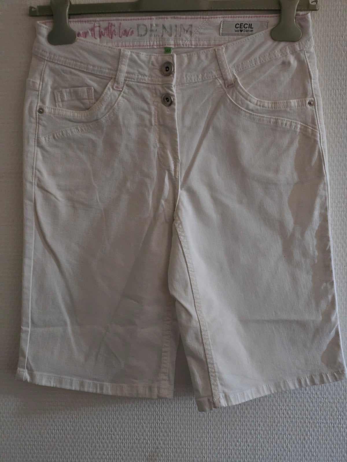 Cecil dames witte korte broek, maat 27, Kort, Wit, Ophalen of Verzenden, Maat 36 (S)