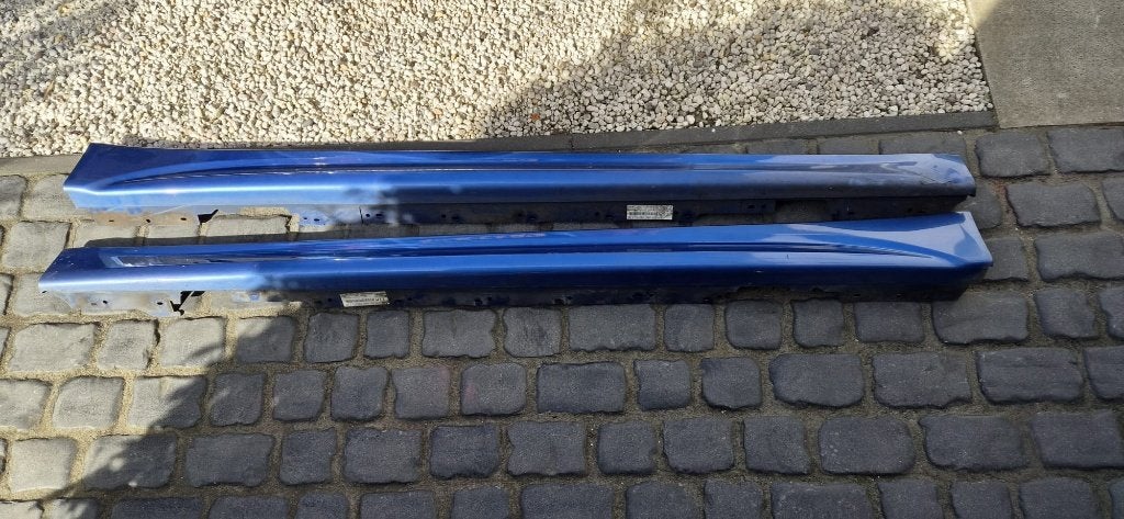 BMW 3 serie F30/F31 M-Sport Sideskirts Dorpels Estoril Blauw, Ophalen, Gebruikt, Links, Spatbord