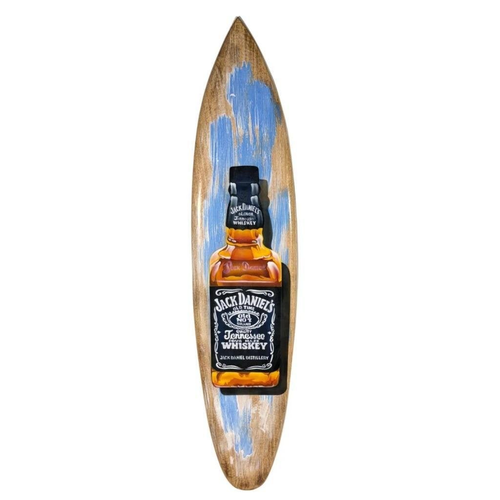 mancave - bar - decoratief houten surfplank 150 cm, Huis en Inrichting, Woonaccessoires | Wanddecoraties, Westerndeco, Nieuw, Ophalen of Verzenden